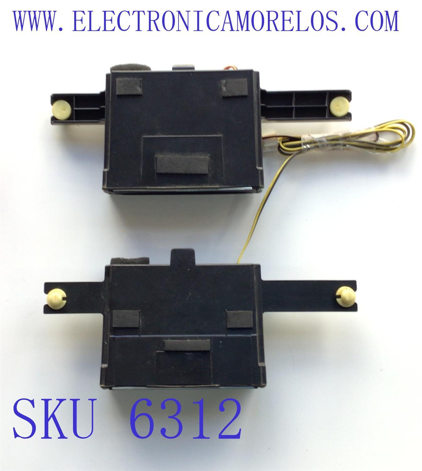 KIT DE BOCINAS PARA TV SAMSUNG / NUMERO DE PARTE BN96-32113E / 6Ω 10w / K36J27SJ56 / MODELO UN58H5203AFXZX IS01	